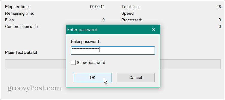 पासवर्ड एक पाठ फ़ाइल को सुरक्षित रखें