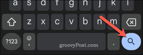 एंड्रॉइड कीबोर्ड पर जीमेल के लिए खोज बटन