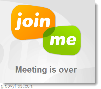 बैठक खत्म हो गई है, join.me