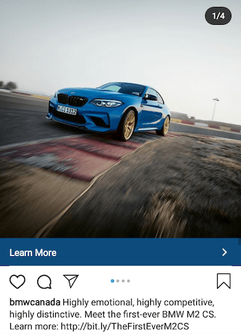 एक अद्वितीय मूल्य प्रस्ताव (UVP) पर जोर देने वाले Instagram विज्ञापन का उदाहरण
