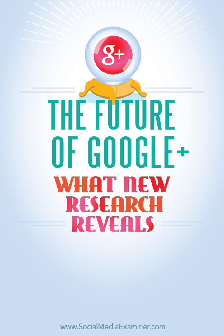 Google+ का भविष्य, नया शोध क्या बताता है: सामाजिक मीडिया परीक्षक