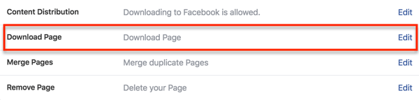 अपनी फेसबुक सेटिंग में अपने पेज का डेटा डाउनलोड करने का विकल्प खोजें।