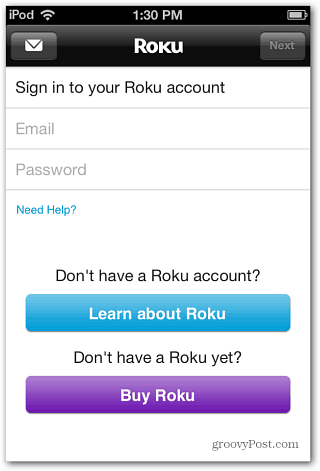 Roku खाता साइन इन करें