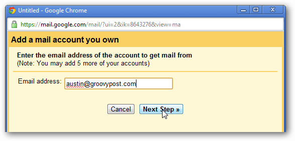 ईमेल पता जोड़ें