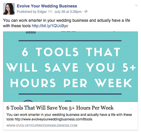 अपनी शादी के व्यवसाय को फेसबुक पोस्ट से विकसित करें