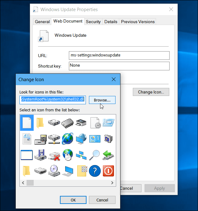 विंडोज 10: विंडोज अपडेट के लिए डेस्कटॉप या स्टार्ट शॉर्टकट बनाएं