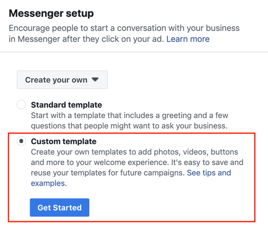 फेसबुक मैसेंजर विज्ञापनों पर क्लिक करें, चरण 3।