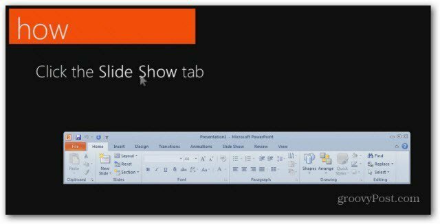 Office 2010 प्रारंभ PowerPoint टिप