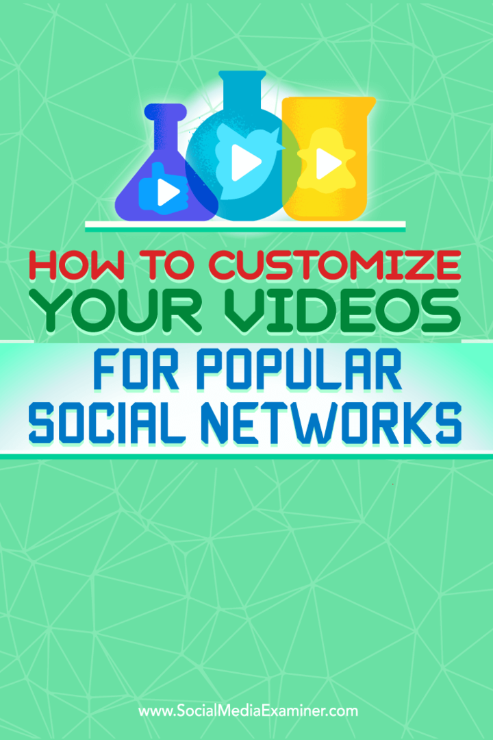 शीर्ष सामाजिक नेटवर्क पर बेहतर प्रदर्शन के लिए अपने वीडियो को अनुकूलित करने के तरीके पर सुझाव दें।