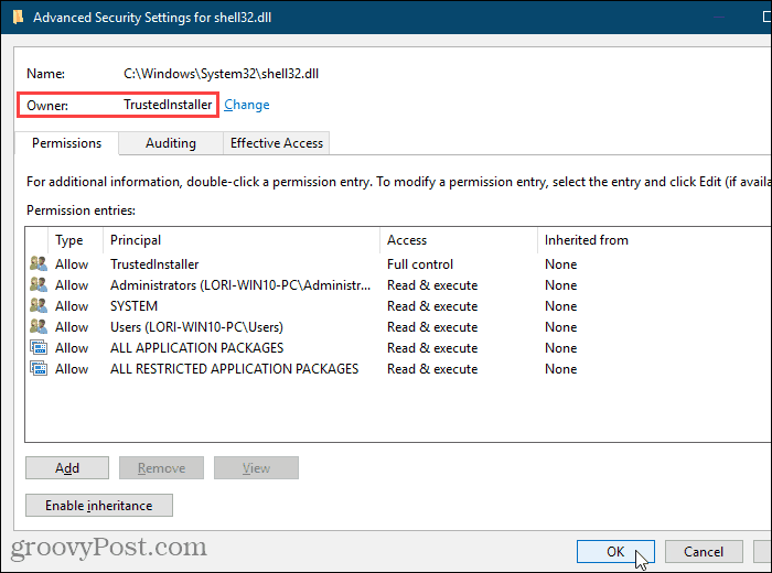 Windows रजिस्ट्री संपादक में उन्नत सुरक्षा सेटिंग्स संवाद बॉक्स बंद करें