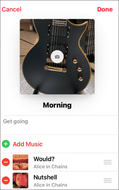 Apple Music पर प्लेलिस्ट की तस्वीर बदलें
