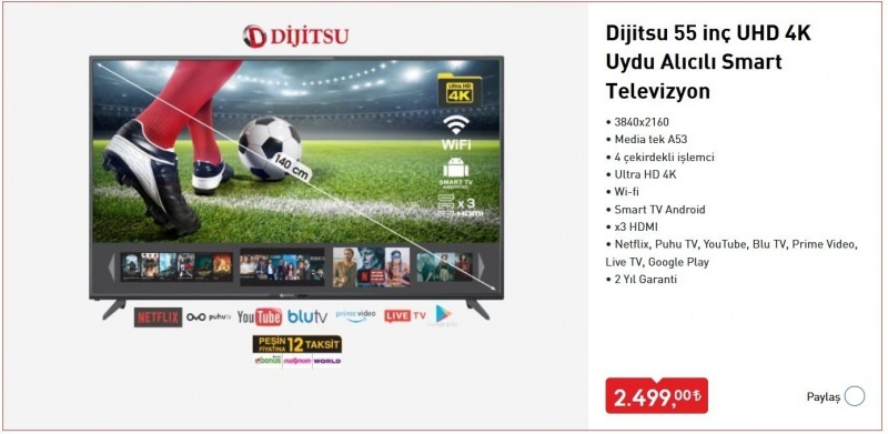 B buyM में बेचे गए Dijitsu स्मार्ट टीवी को कैसे खरीदें? Dijitsu स्मार्ट टीवी सुविधाएँ