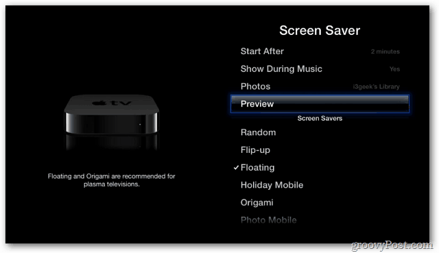 Apple TV: स्क्रीन सेवर के रूप में अपनी तस्वीरों का उपयोग करें