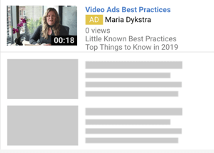 YouTube विज्ञापन अभियान कैसे स्थापित करें, चरण 6, YouTube विज्ञापन प्रारूप चुनें, TrueView खोज विज्ञापन उदाहरण
