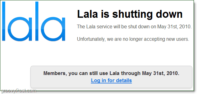 LaLa.com बंद हो जाता है और आइट्यून्स के लिए शासन करता है [groovyNews]
