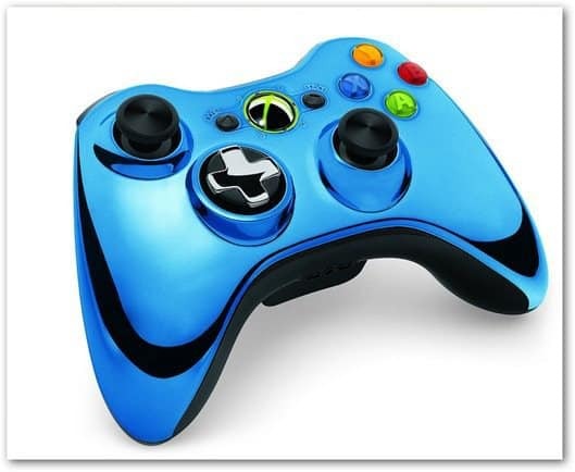 Xbox 360 क्रोम नियंत्रक नीला