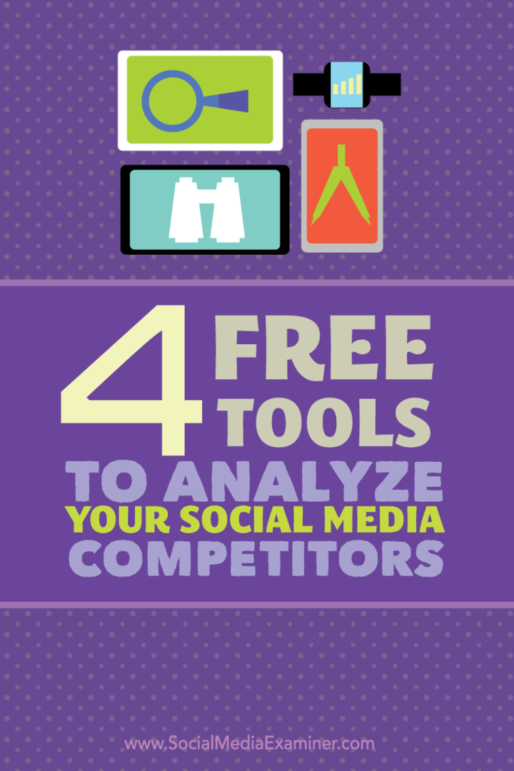 4 नि: शुल्क उपकरण आपके सामाजिक मीडिया प्रतियोगियों का विश्लेषण करने के लिए: सामाजिक मीडिया परीक्षक