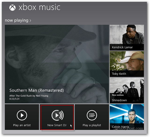 विंडोज 8 में Xbox संगीत स्मार्ट डीजे का उपयोग कैसे करें