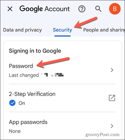 मोबाइल पर जीमेल का पासवर्ड बदलें