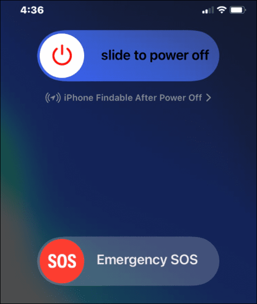 आपातकालीन एसओएस स्लाइडर iPhone