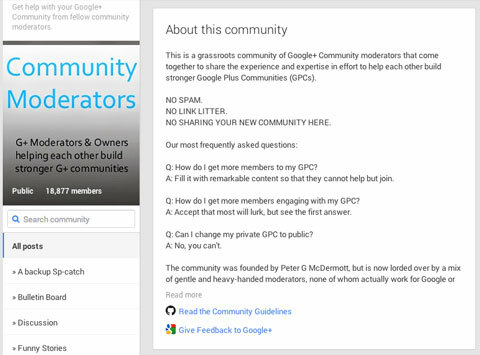 google + सामुदायिक दिशानिर्देश पोस्ट करते हैं