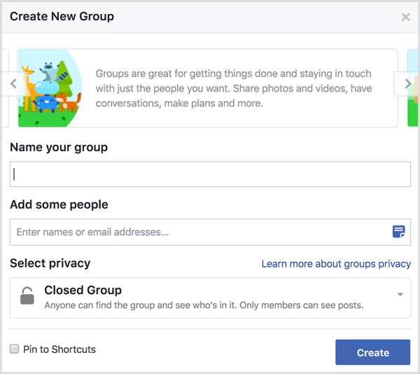 फेसबुक नया ग्रुप बनाएं
