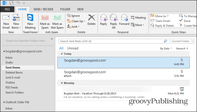Outlook 2013 आकार संदेश का आकार बदलें