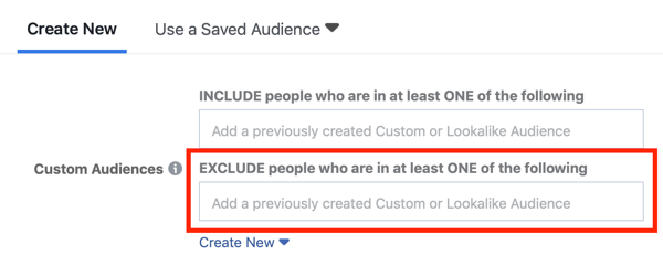 कस्टम ऑडियंस को छोड़कर Facebook विज्ञापन लक्ष्यीकरण।