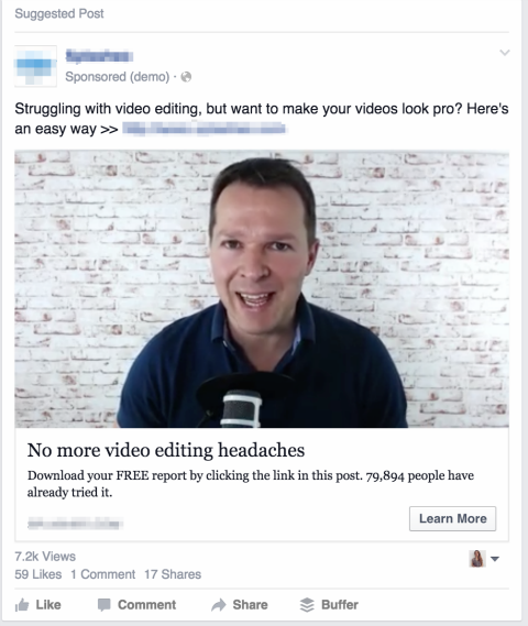 न्यूज फीड में फेसबुक वीडियो एड