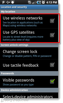 Android मेरे वायरलेस नेटवर्क जीपीएस उपग्रहों का उपयोग करते हैं
