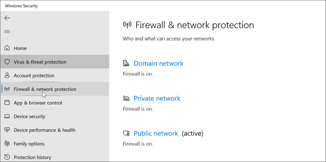 फ़ायरवॉल और नेटवर्क सुरक्षा विंडोज़ सुरक्षा विंडोज़ 11