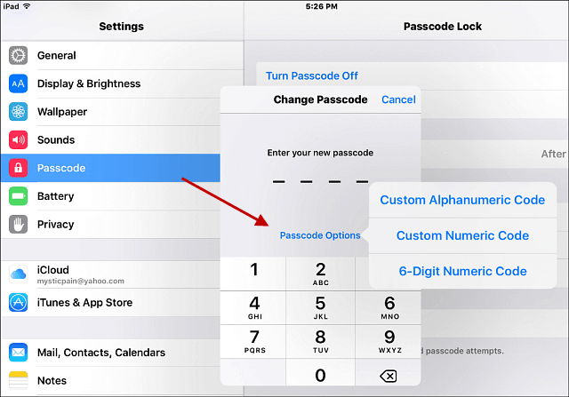 गलत पासवर्ड iOS 9