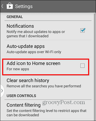 Android होम स्क्रीन