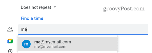 गूगल कैलेंडर सुझाव ईमेल
