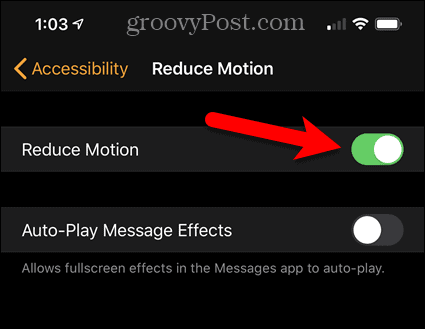 IPhone पर Reduce Motion सक्षम करें