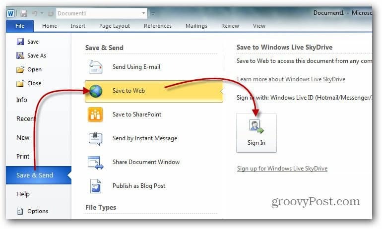 ऑफिस 2010 के उपयोग से विंडोज लाइव स्काईड्राइव के लिए नेटवर्क ड्राइव को मैप कैसे करें