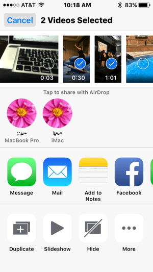 AirDrop आपके iPhone से आपके Mac में वीडियो ट्रांसफर करना आसान बनाता है।