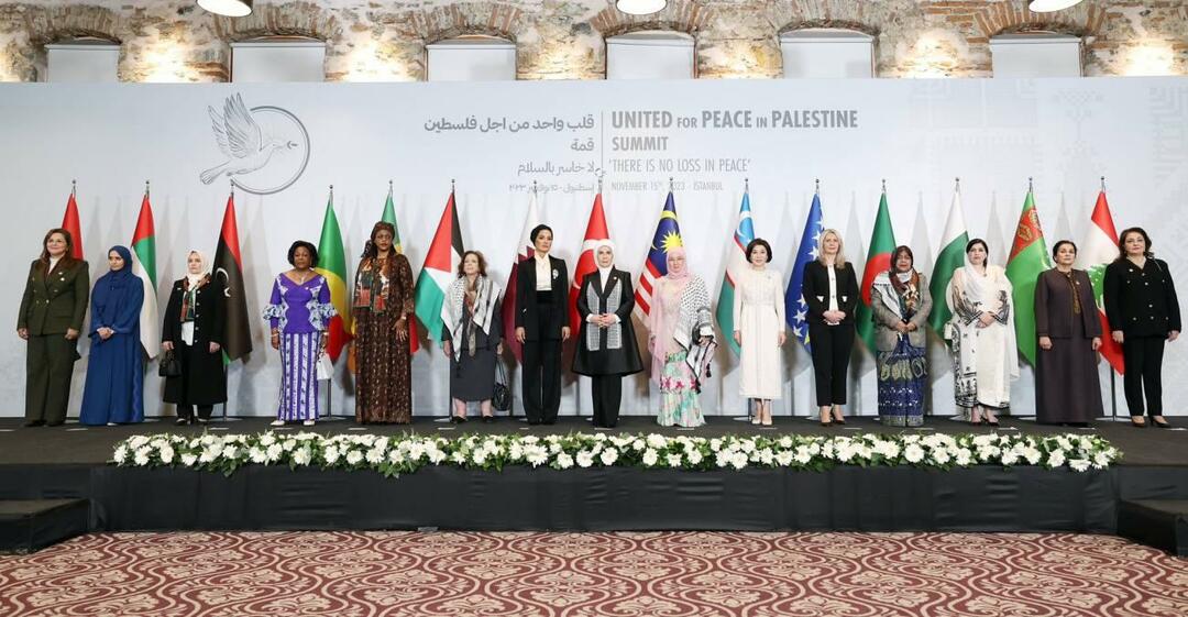 फिलिस्तीन नेताओं की पत्नियों के शिखर सम्मेलन के लिए एक दिल