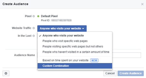 उन मोबाइल उपयोगकर्ताओं को विज्ञापन लक्षित करने के लिए एक फेसबुक कस्टम ऑडियंस बनाएं, जो आपकी वेबसाइट पर आए हैं।