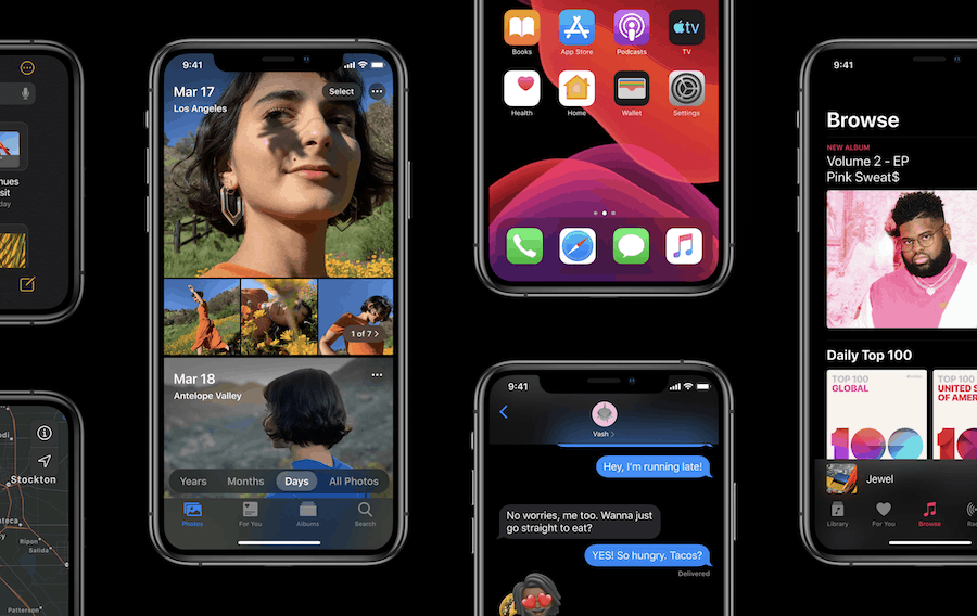 iOS 13 डार्क मोड