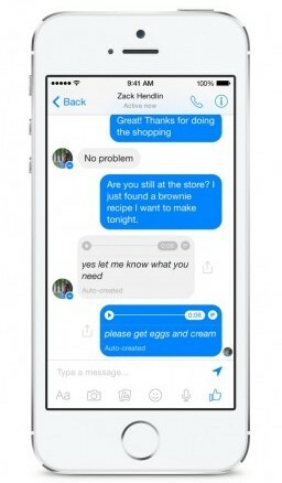 फेसबुक मैसेंजर वॉइस-टू-टेक्स्ट फीचर का परीक्षण करता है।
