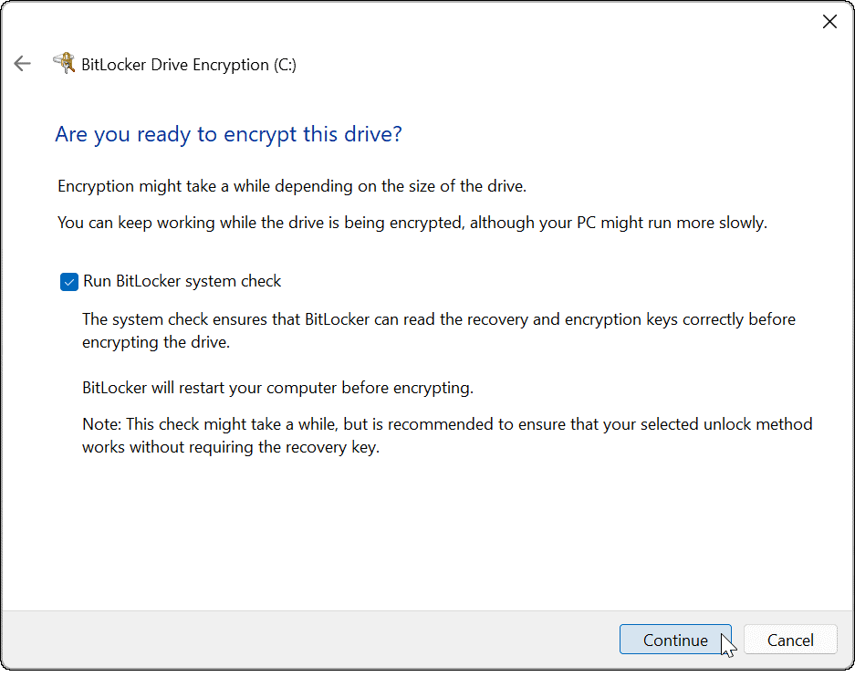 Windows 11 में BitLocker एन्क्रिप्शन का उपयोग करें