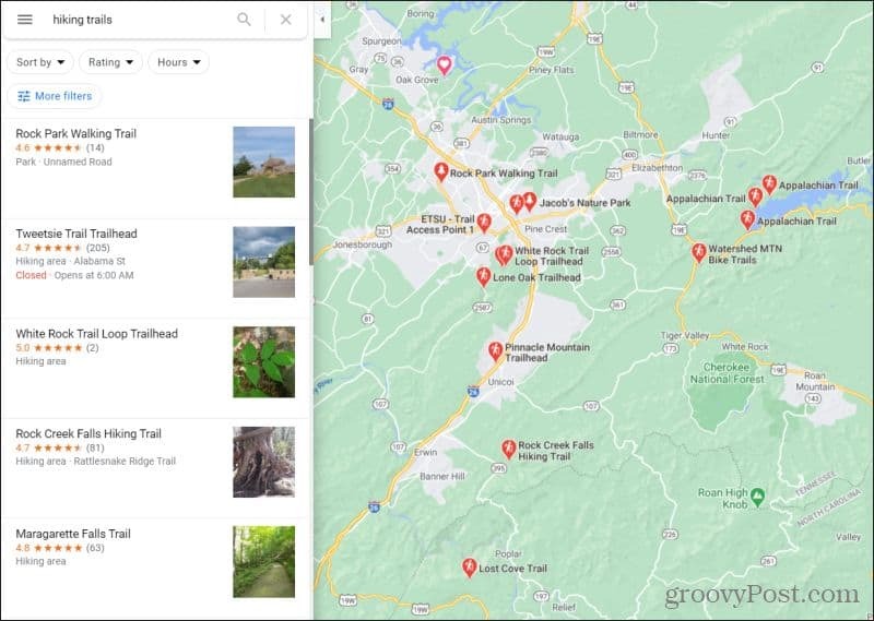 गूगल मैप्स लंबी पैदल यात्रा ट्रेल्स