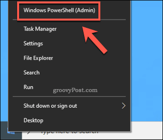Windows प्रारंभ लॉन्च PowerShell