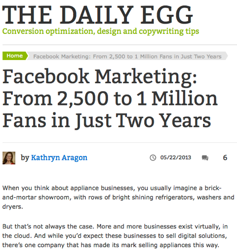 Facebook दैनिक अंडे का विपणन करता है