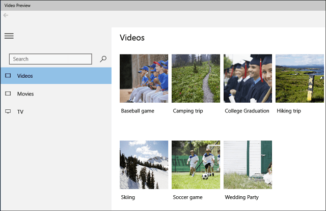 Microsoft वीडियो पूर्वावलोकन ऐप