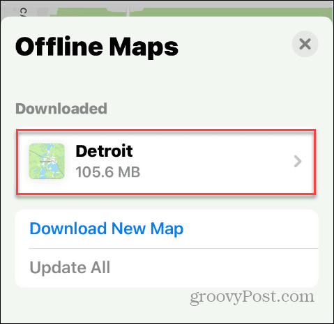 ऑफ़लाइन उपयोग के लिए Apple मानचित्र डाउनलोड करें