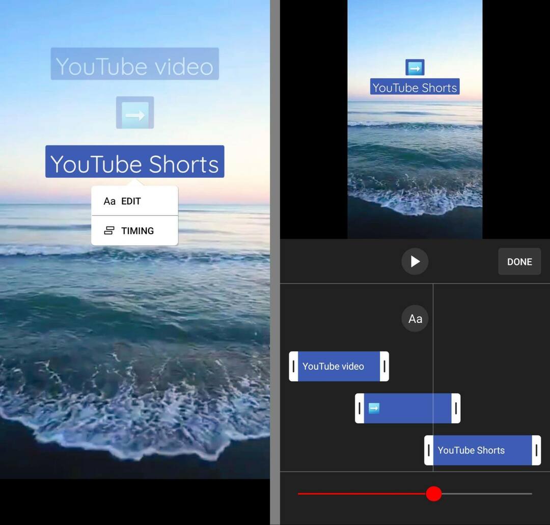 उपयोग करने का तरीका-यूट्यूब-शॉर्ट्स-संपादन-उपकरण-पाठ-ओवरले-समयरेखा-बटन-स्लाइडर-उदाहरण-5