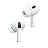 Apple AirPods Pro (दूसरी पीढ़ी) वायरलेस ईयरबड मैगसेफ चार्जिंग केस के साथ। सक्रिय शोर रद्द करना, व्यक्तिगत स्थानिक ऑडियो, अनुकूलन फिट, iPhone के लिए ब्लूटूथ हेडफ़ोन