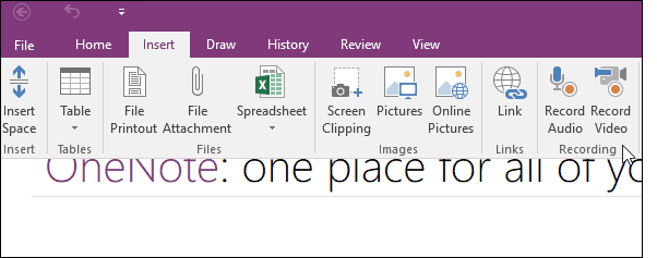 OneNote रिकॉर्डिंग